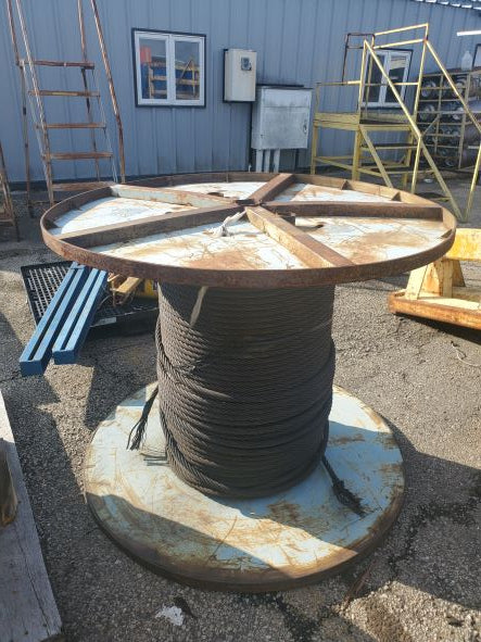 Wire Rope 7x33 Metal Cable Spool 7/8" D 968 lbs. Rigging