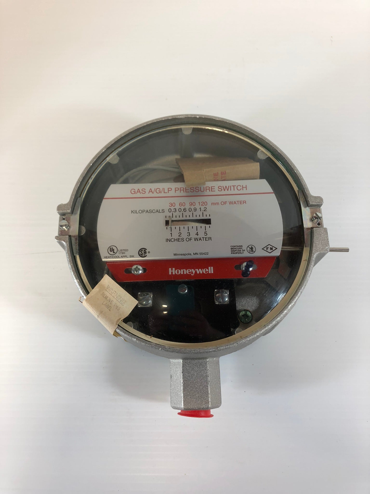 Honeywell C437E 1038 Gas/Air Pressure Switch 1/2 to 5-1/2" Water Range
