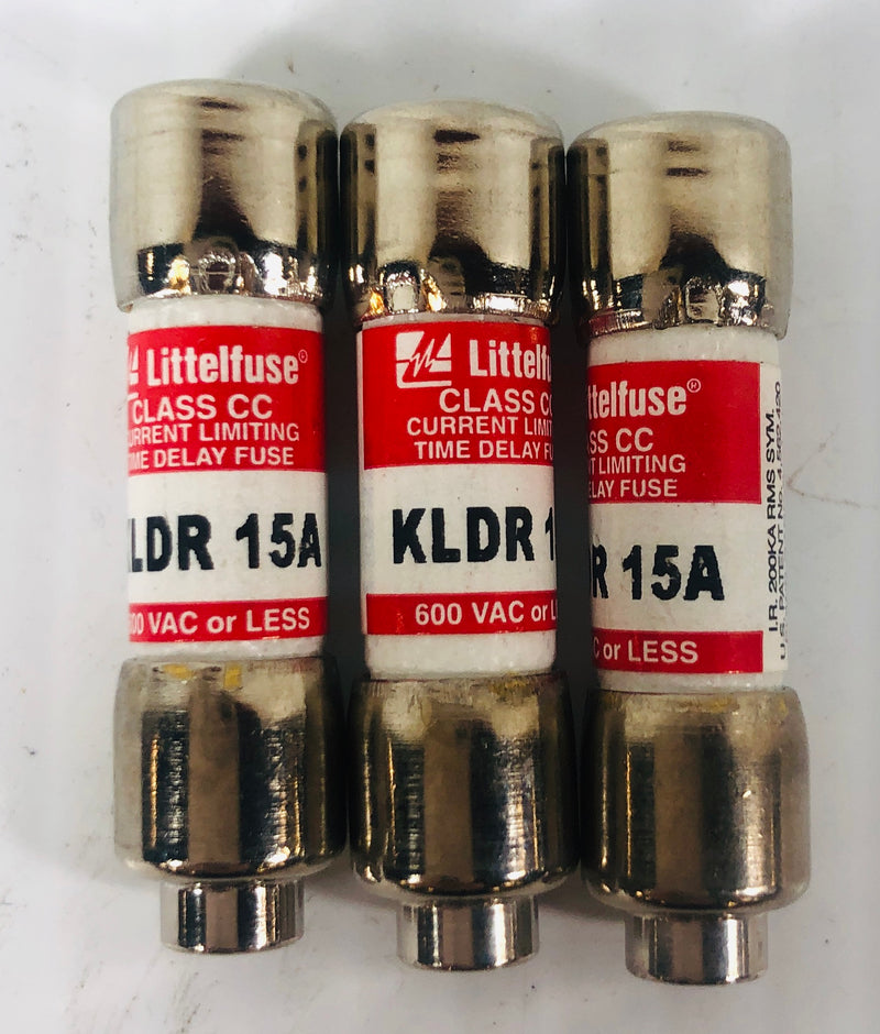 Littelfuse Class CC KLDR 15A (Lot of 3)