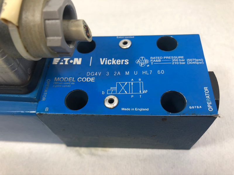 Vickers DG4V-3-2A-M-U-HL7-60 Solenoid Valve