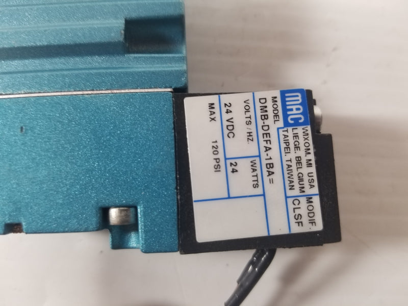 MAC 52A-11-B0A-DM-DEFA-1BA Solenoid Pneumatic Valve