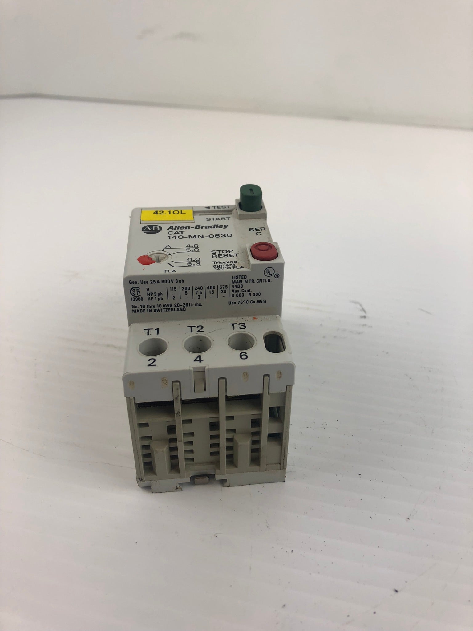 Allen-Bradley 140-MN-0630 Series C Manual Motor Starter