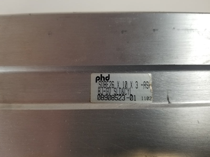 PHD SDBE26 X 10 X 3 -AS-BJ-GV Dual-Rod Guided Pneumatic Cylinder