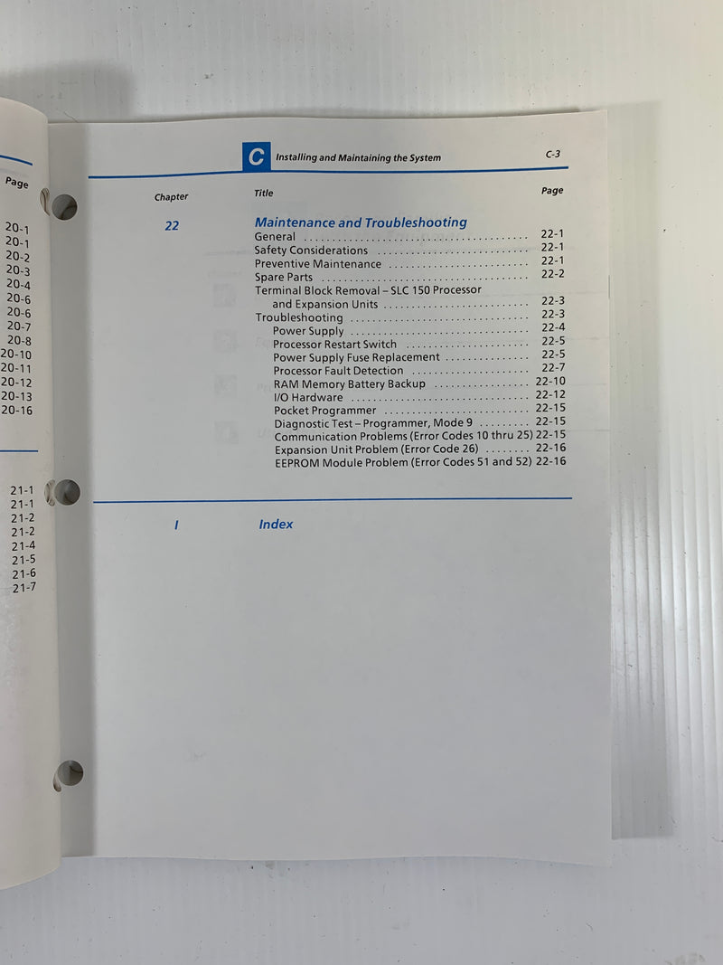 Allen Bradley Bulletin 1745 SLC Programmable Controllers User's Manual