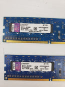 Kingston 9931711-005.A00G Memory Modules KVR1333D3S8N9/2G (Lot of 2)