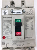 Mitsubishi NF100-CVFU 3075 No-Fuse Breaker 75A 3P 50/60 Hz