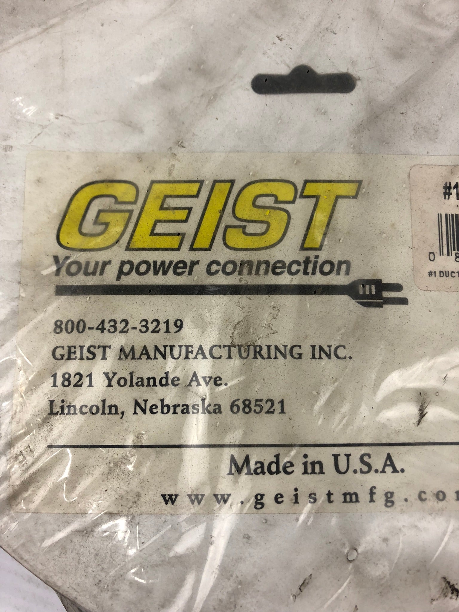 Geist #1 Duct 5/16" Cap 10 FT Length Black Cable Cover