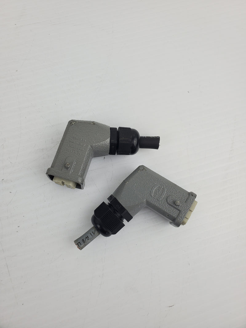 Harting PG-11 Han Base Panel Connector Housing Heavy Duty - Lot of 2