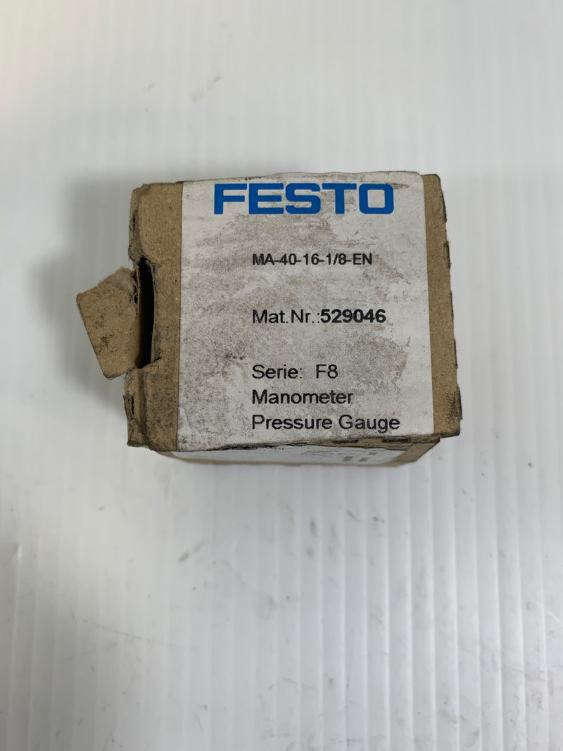 Festo Pressure Gauge MA-40-16-1/8-EN 529046