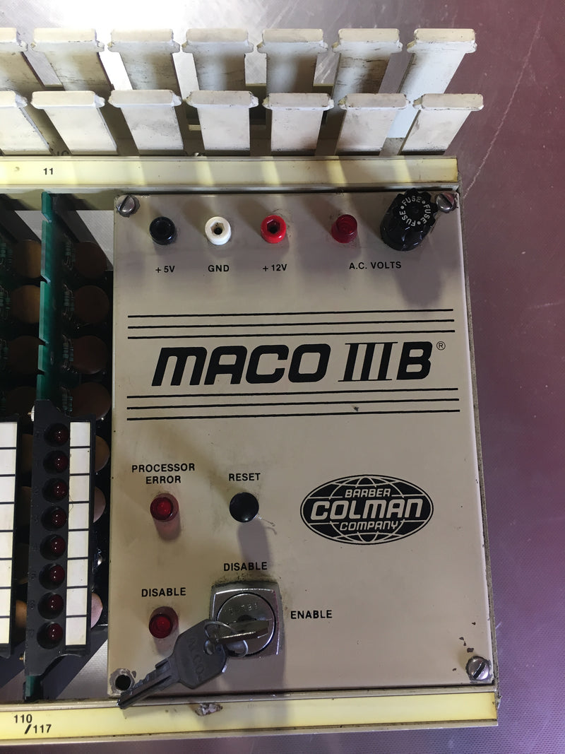Barber Colman Rack MBA2-00000-000-0-00 with Maco III B Panel FOR PARTS