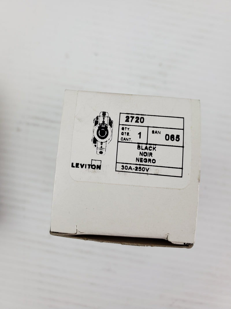 Leviton 2720 Black 3-P 4-W Single Receptacle Ground 30A-250V
