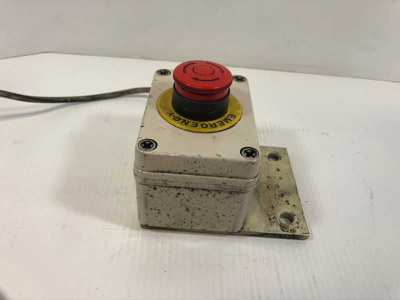 Emergency Stop Button Switch Left Mount with Kuramo KRL-45/CM Cable