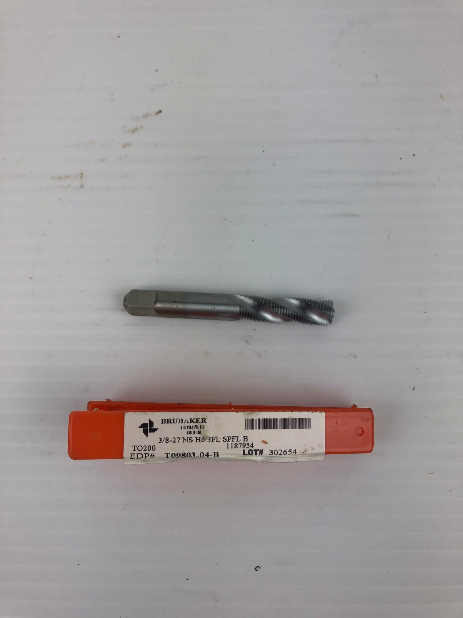 Brubaker 3/8-27 NS H6 3FL SPFL B Tap T09803-04-B Drill Bit Tap Tool