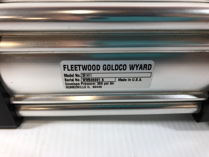 Fleetwood Goldco Wyard 301411 Pneumatic Air Cylinder 250 PSI 1/4" Bore