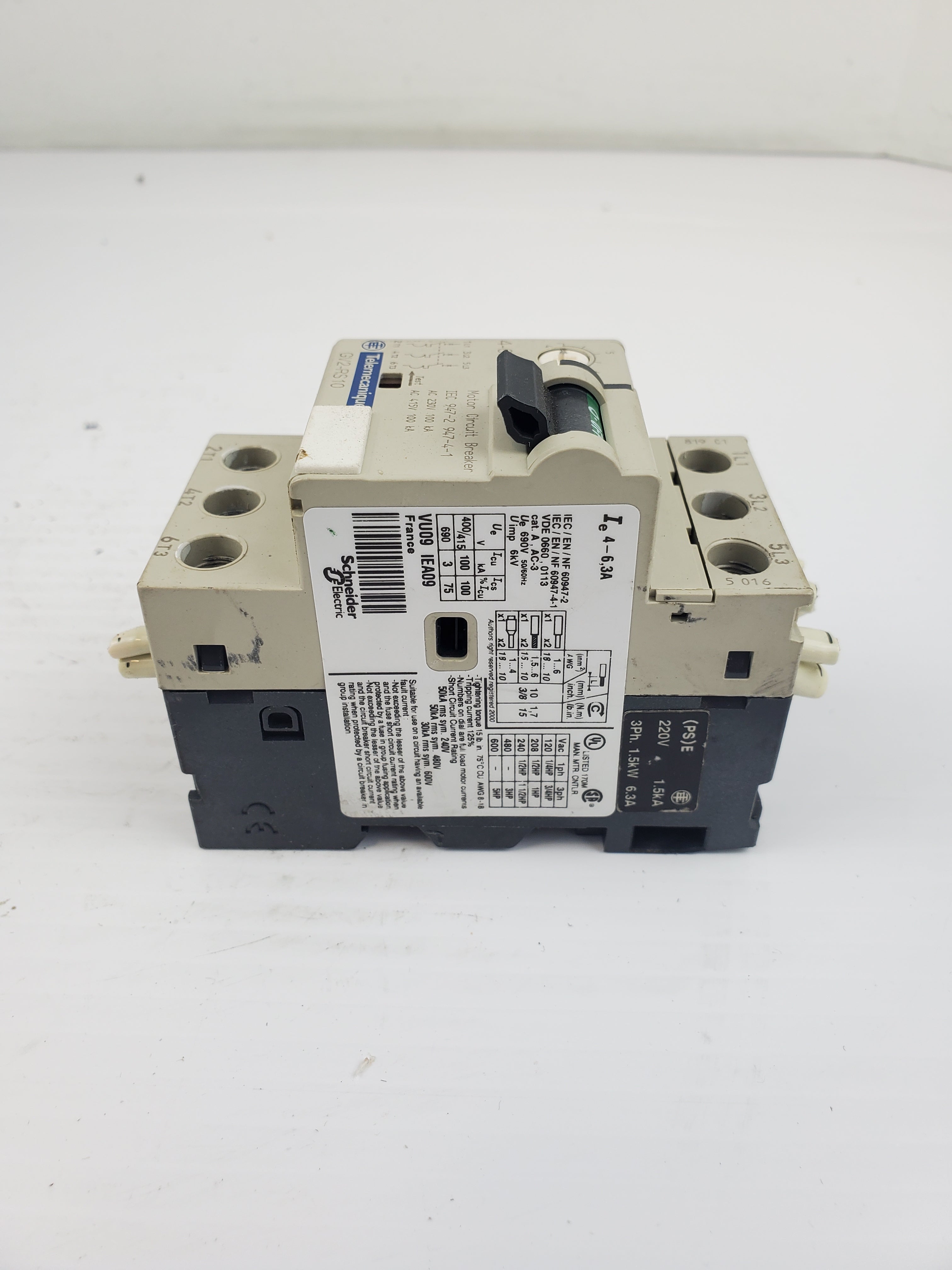 Telemecanique GV2-RS08 Motor Circuit Breaker 2.5-4A