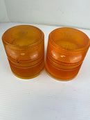 Orange Beacon Light Cover 5-3/4 Tall x 6-1/4 Diameter Lot of 2