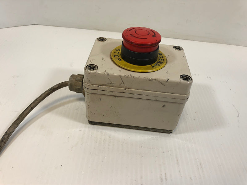 Emergency Stop Button Switch Left Mount with Kuramo KRL-45/CM Cable