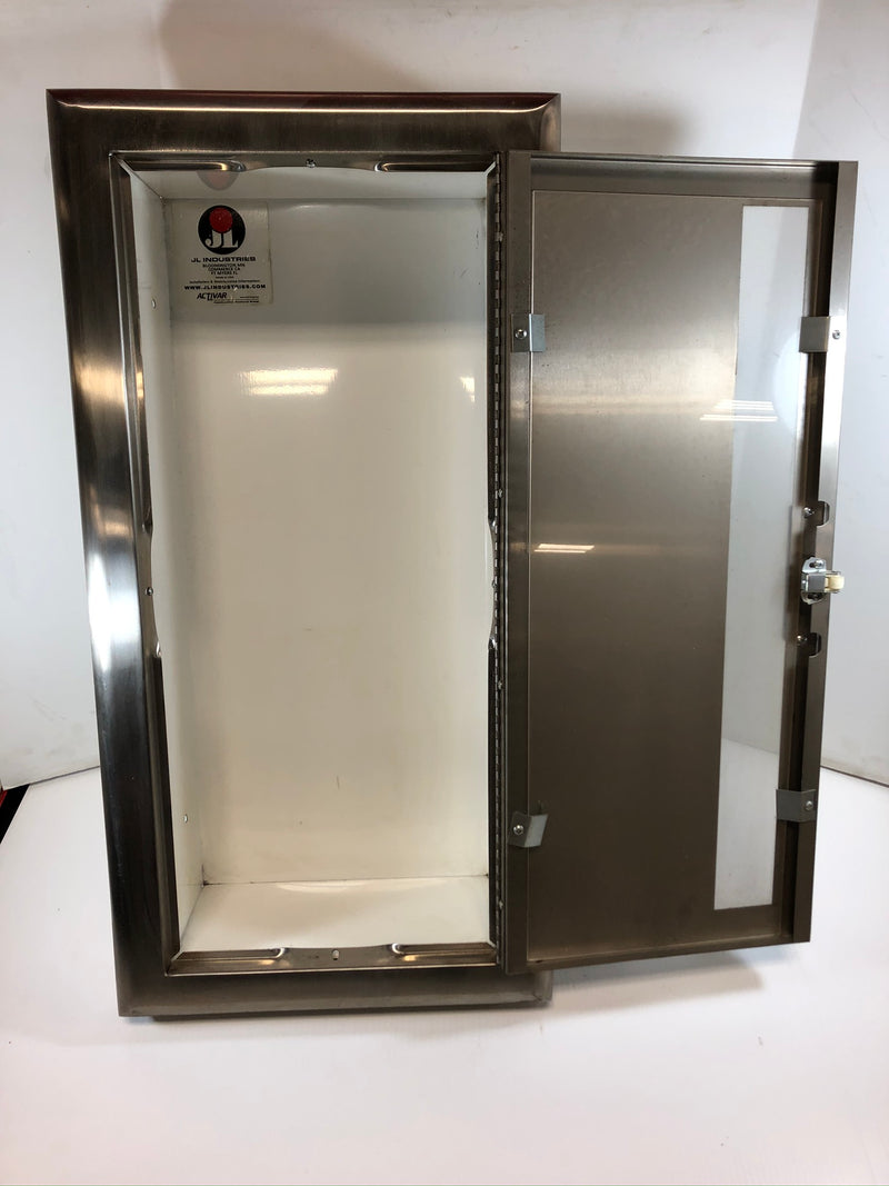 Fire Extinguisher Cabinet C1037V10 w/Handle Cosmopolitan Stainless JL Industries