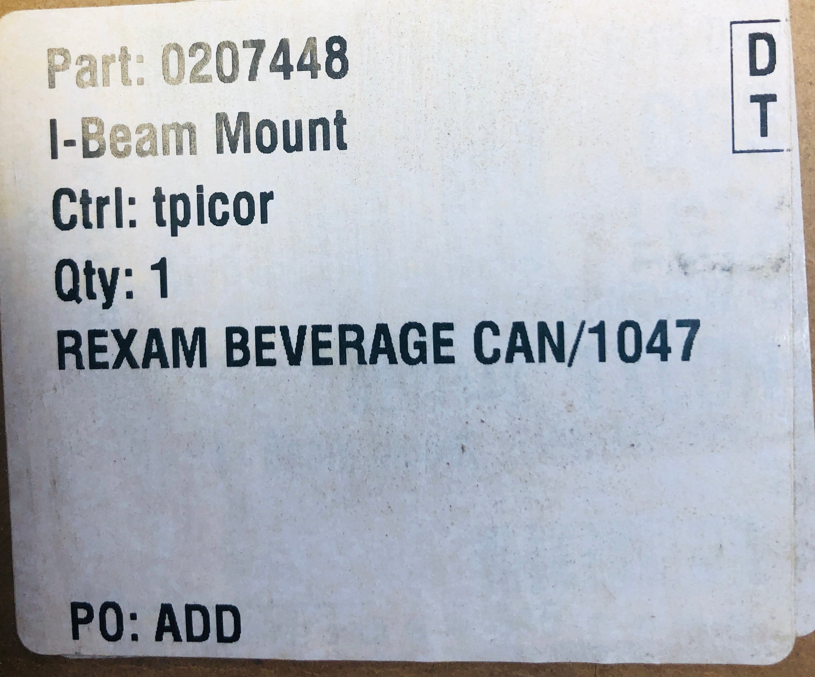 T.P.I. Industrial ACM-I I-Beam Mount for Assembled Circulator 0207448