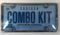 Cruiser License Plate Frame Combo Kit 60340 Chrome Rim Blue Bubble