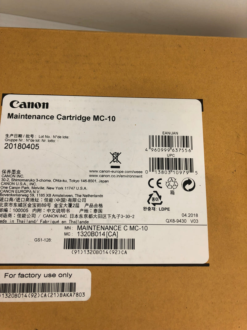 Canon MC-10 Maintenance Cartridge 20180405