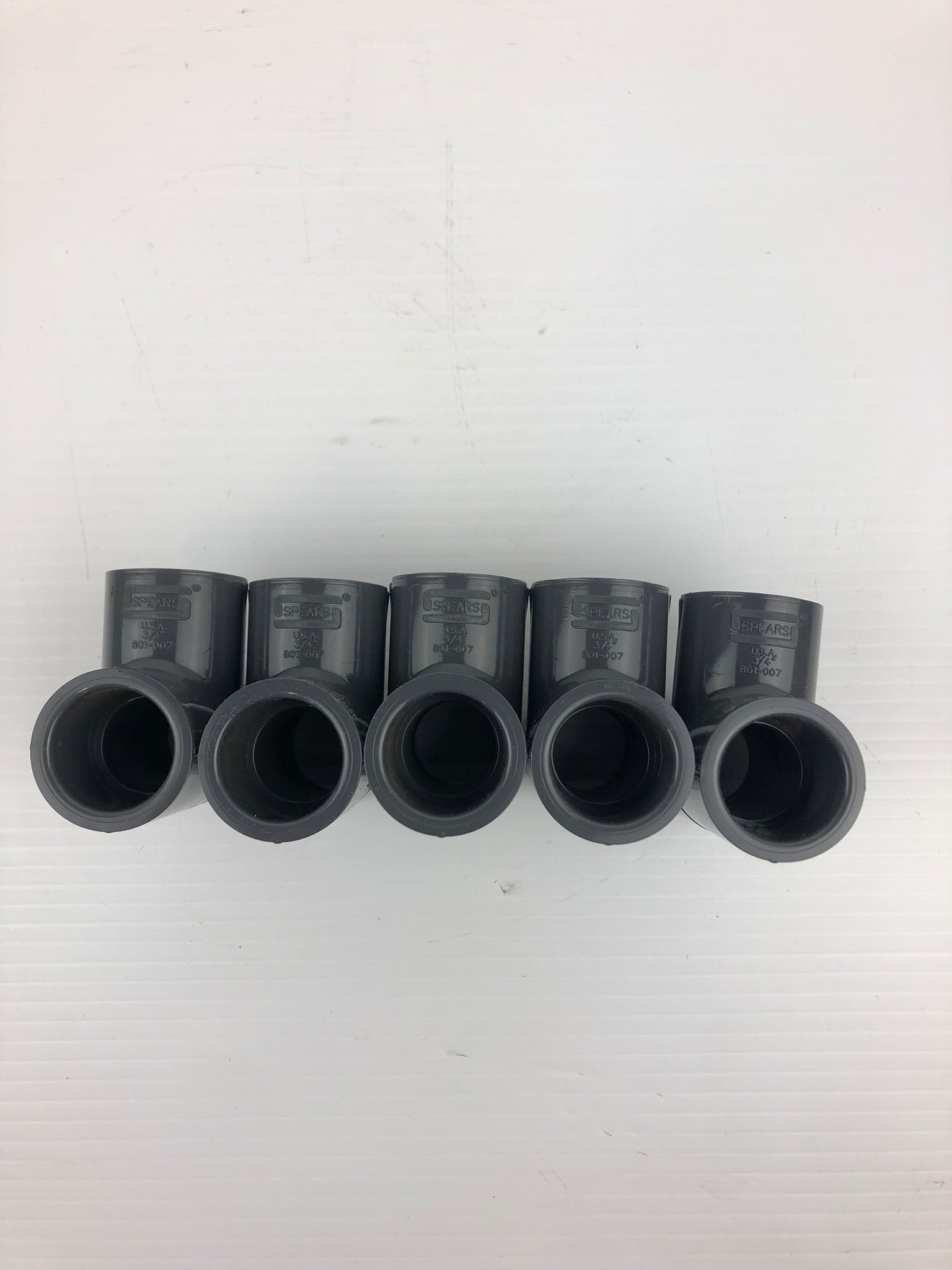 Spears 801-007 Tee Fitting 3/4" Gray Socket SCH80 D2487 (Lot of 5)