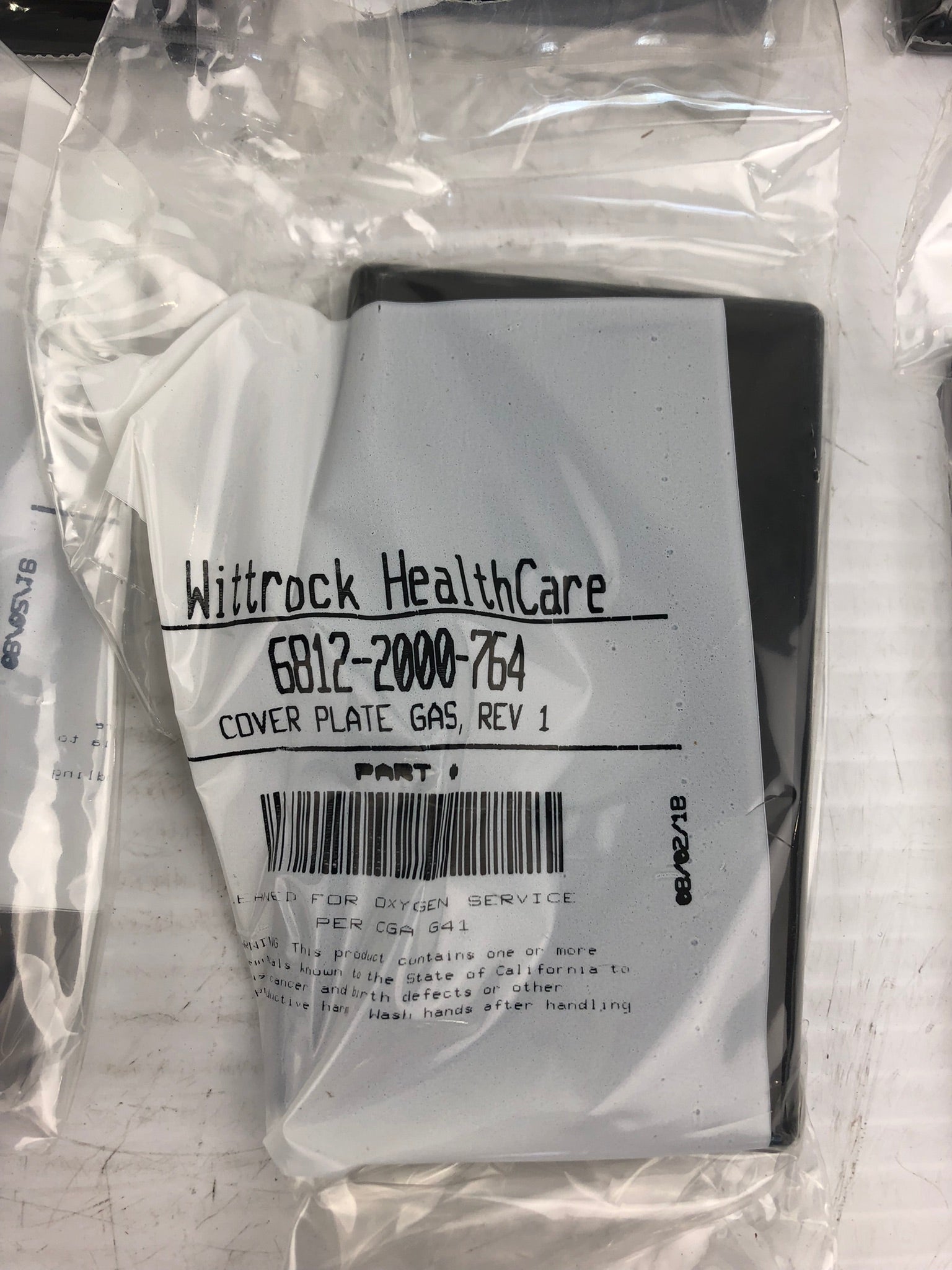 6812-2000-764 Medical Cover Plate Gas, Rev 1 - Lot of 10
