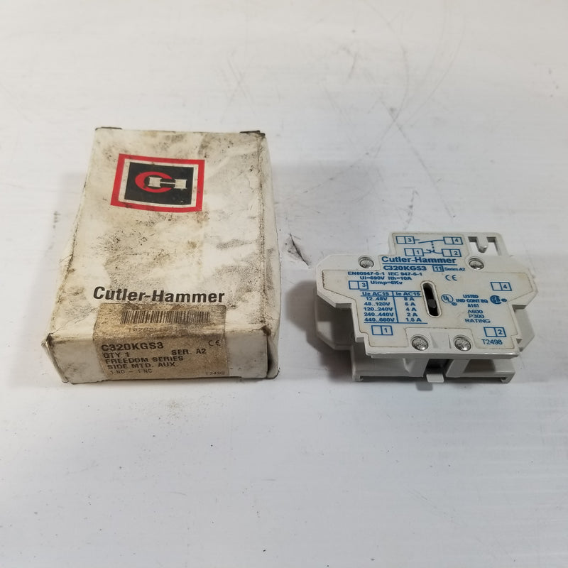 Cutler-Hammer C320KGS3 Auxliary Contact