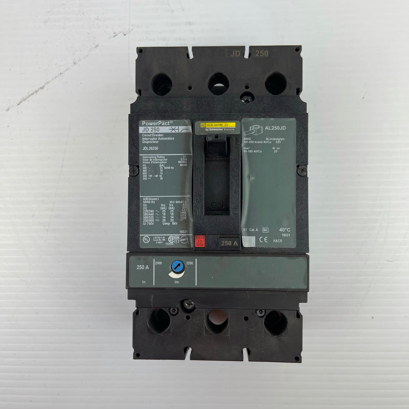 PowerPact 3 Pole Circuit Breaker JD 250 AL250JD JDL26250