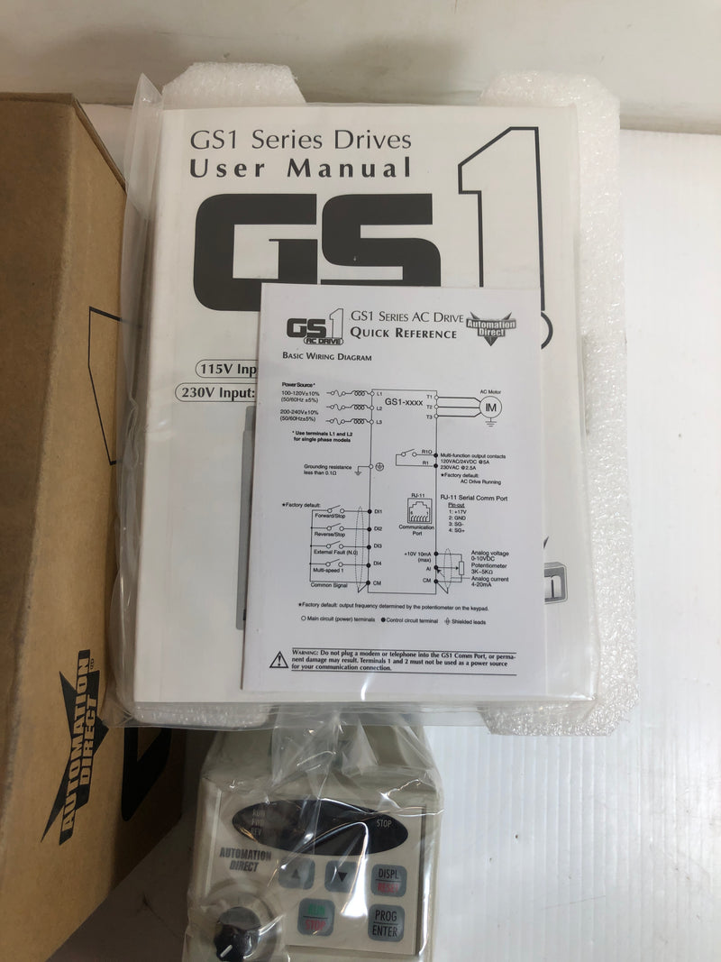 Automation Direct GS1 AC Drive GS1-10P5