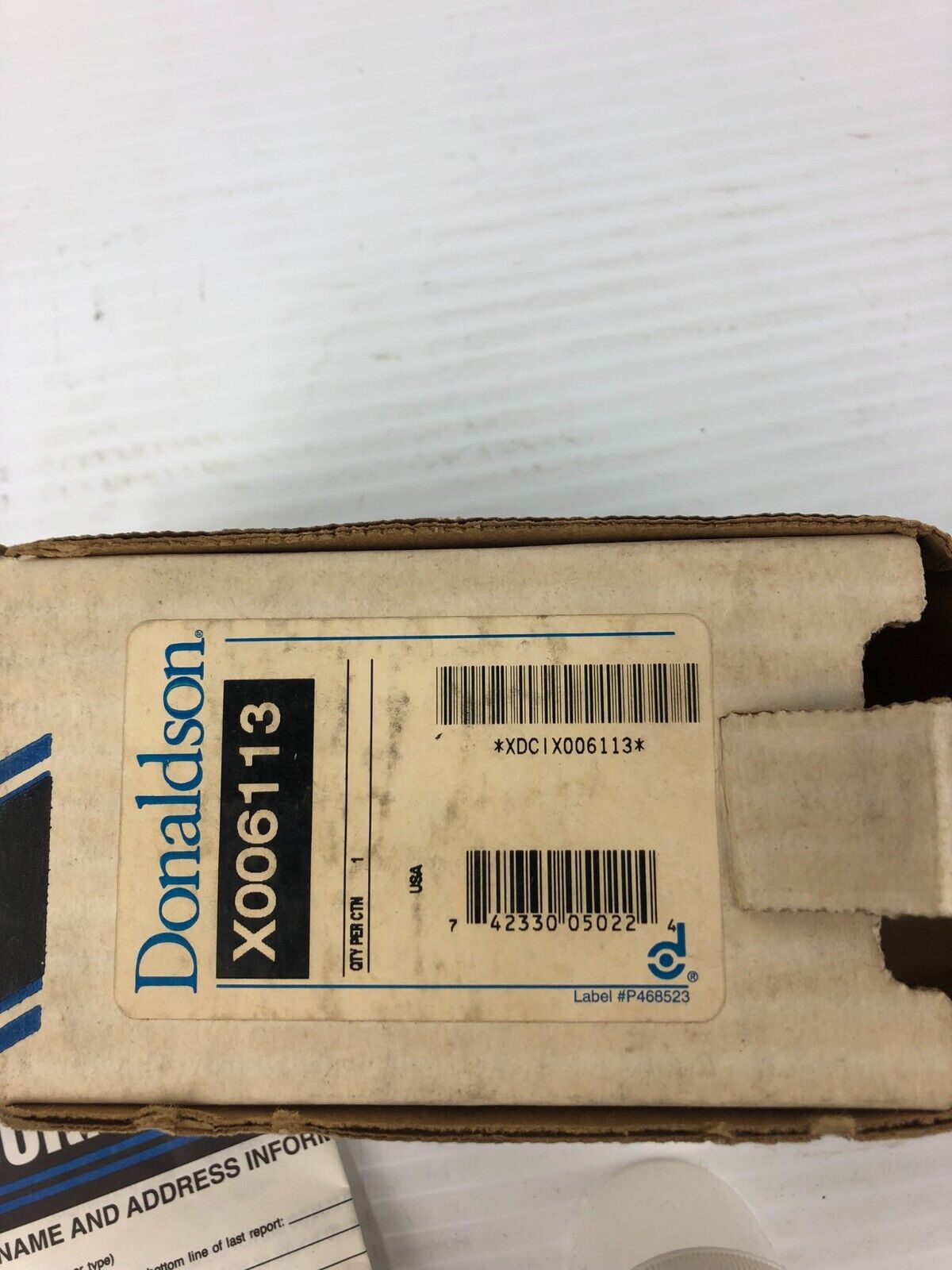 Donaldson X006113 Oil Sample / Analysis Kit