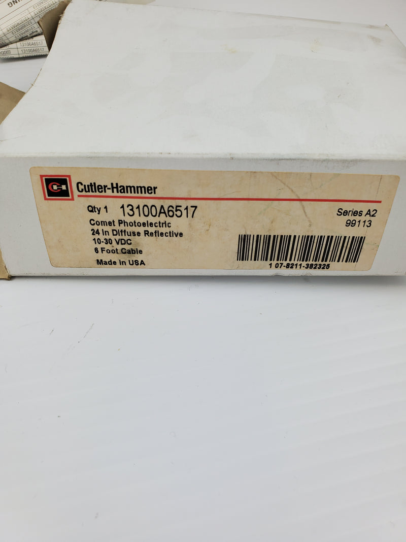 Cutler-Hammer 13100A6517 Photoelectric Sensor Switch 10-30 VDC 6 Foot Cable