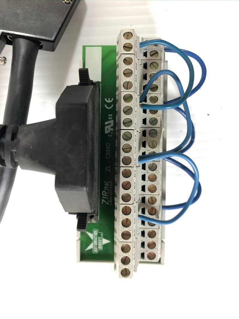 Automation Direct ZL-CM40 ZipLink 40 Pole Connector Module with ZL-4CBL4 Cable