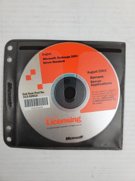 Microsoft X10-03209 Exchange 2003 Server Standard