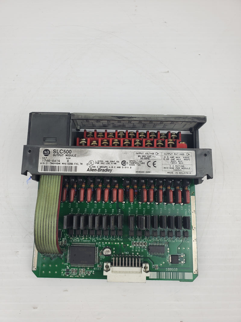 Allen Bradley 1746-0A16 PLC Output Module Series D SLC500