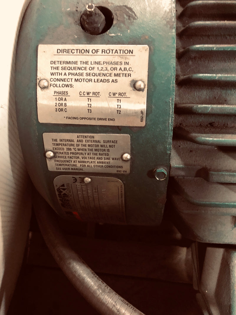 Reliance Electric Duty Master 10 HP Motor P2163395-24