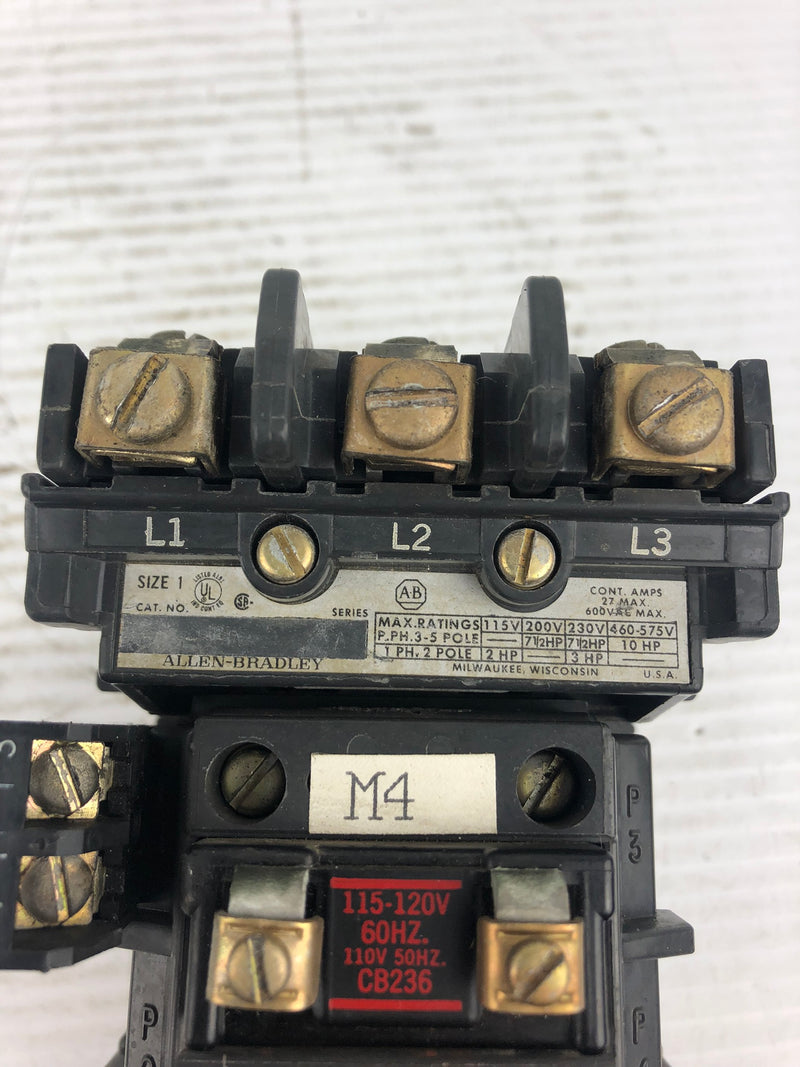 Allen-Bradley 509-B0D Contactor Size 1 Series A