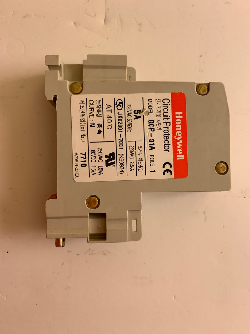 Honeywell GCP-31A Single Pole 5A Circuit Breaker