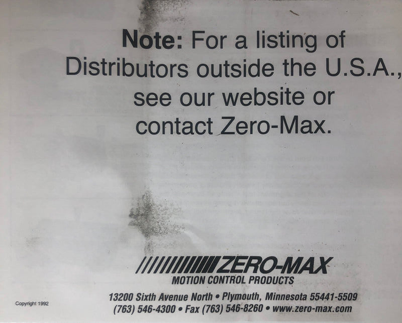 Zero-Max Motion Control Products Drive JK1 CCW 25 0-400