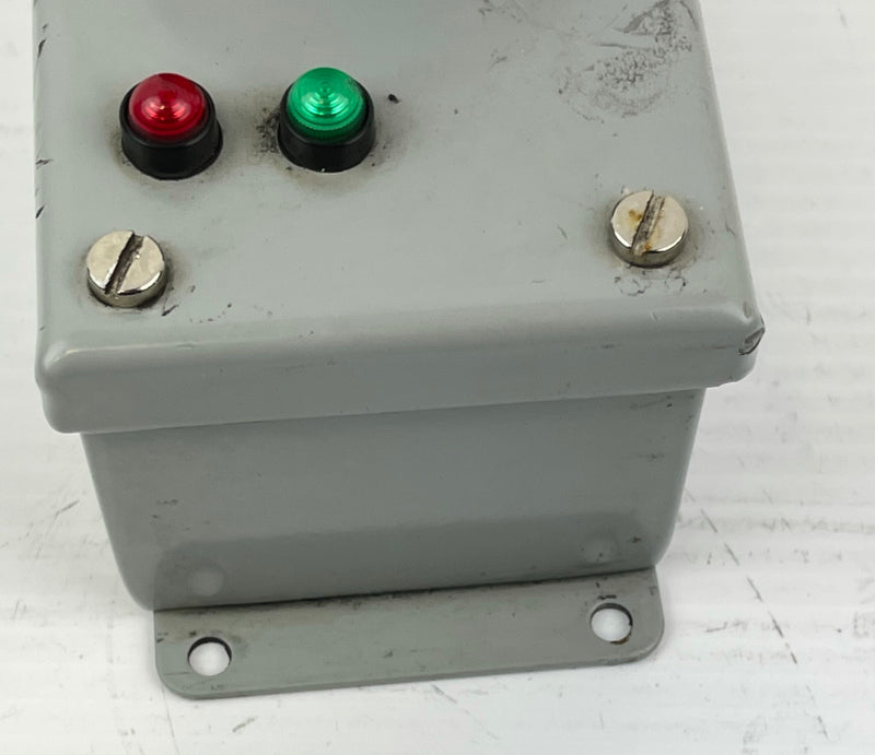 Metal Enclosure Box with Push Button and Red and Green Indicator Light