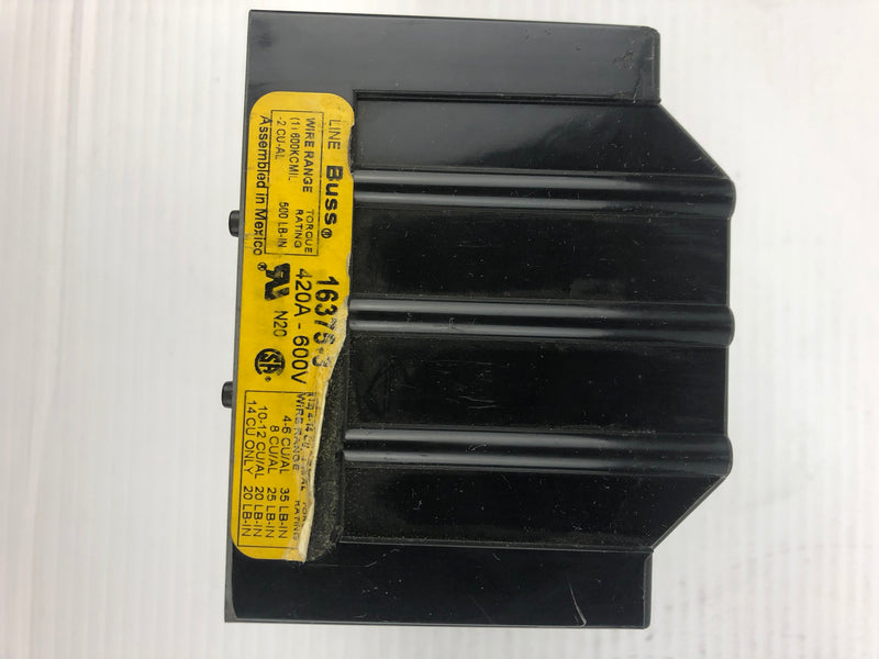 Buss 16375-3 Powr Distribution Block 420 A 600 V 3 Pole