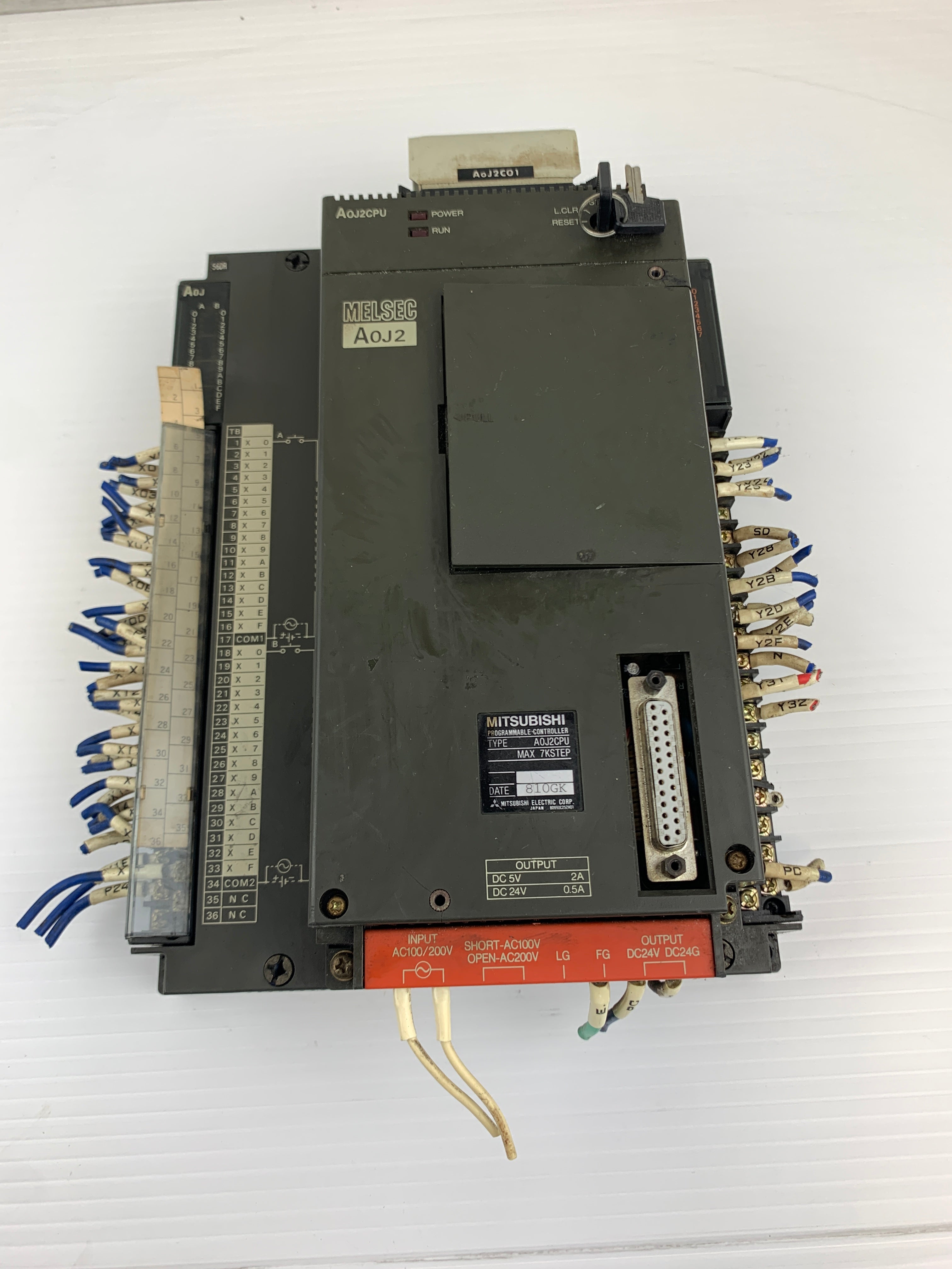 Mitsubishi A0J2CPU Programmable Controller 5V/2A 24V/0.5A