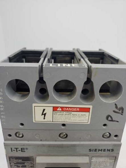 Siemens HFD63F250 3 Pole Circuit Breaker 125AMP - 600 Volt