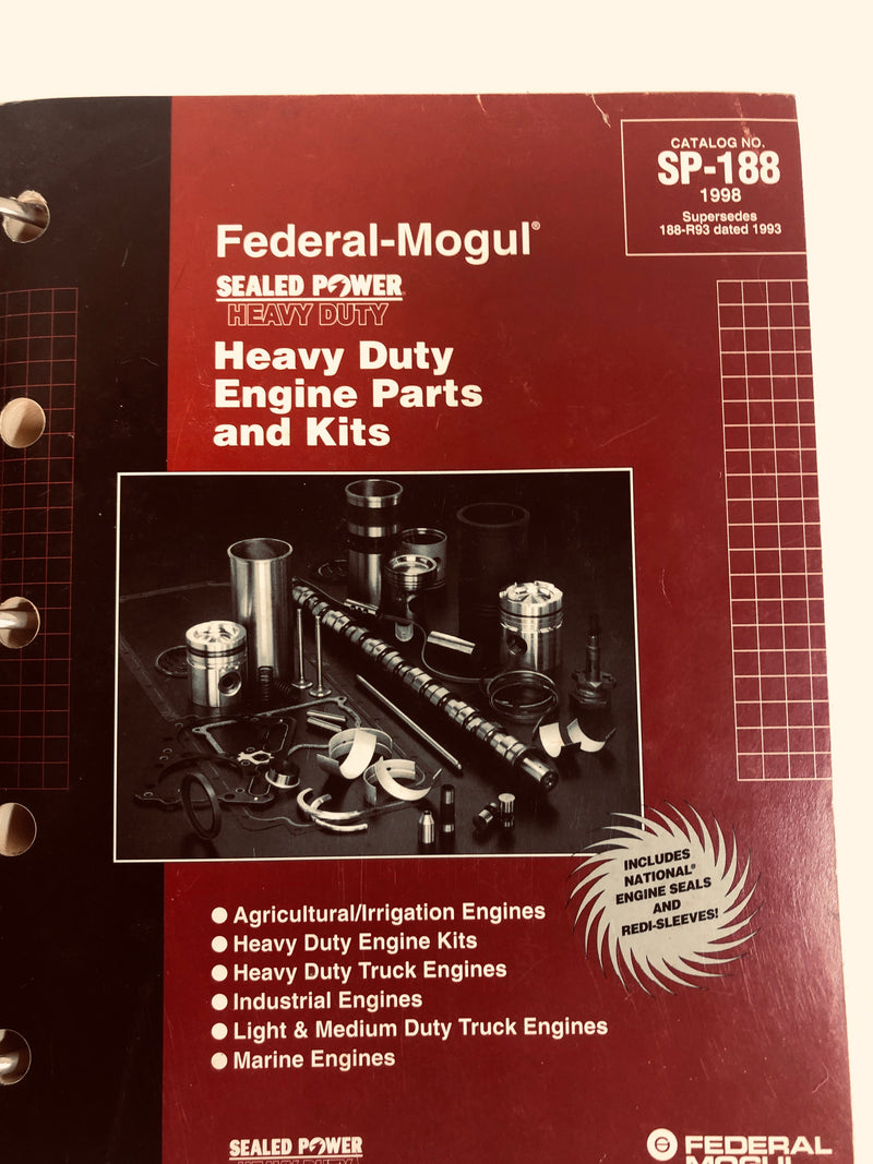 Federal Mogul Heavy Duty Engine Parts and Kits SP188 1998 Catalog