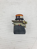 Telemecanique ZBE-101 Orange Push Button With Manuel Mounting