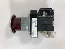 Allen Bradley 800TC-FXQH24RA1 Push Pull Button Illuminated Red 2 Position 24V