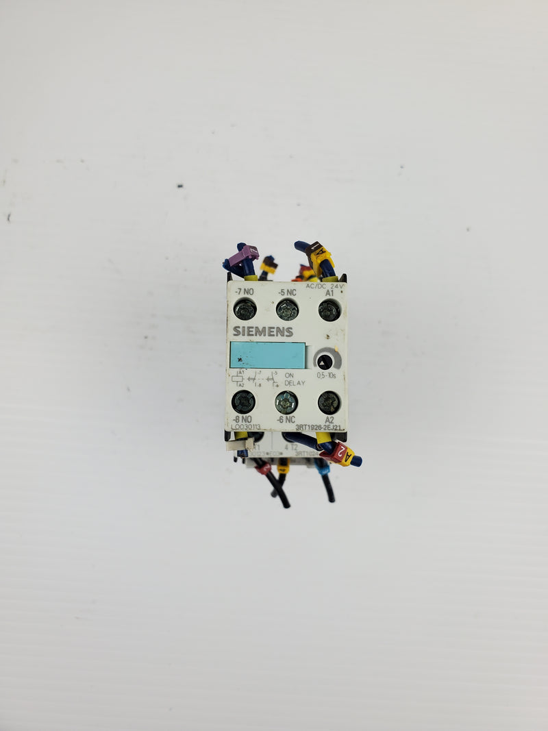 Siemens 3RT1024-1B Contactor With 3RT1926-2EJ21 Contact Block