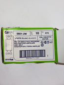 Leviton 5601-2W White Switch Single Pole Grounding 15A-120/277V AC/CA (Box of 9)
