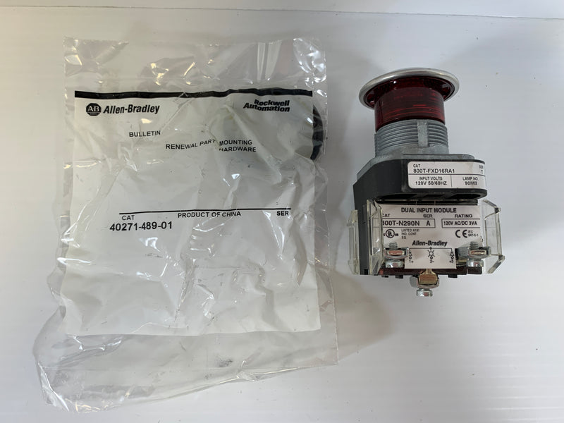 Allen Bradley Push Pull 2 Position Button 800T-FXD16RA1 Series T