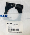 Eaton HT8SP83 Legend Plate Square Black "TEST"